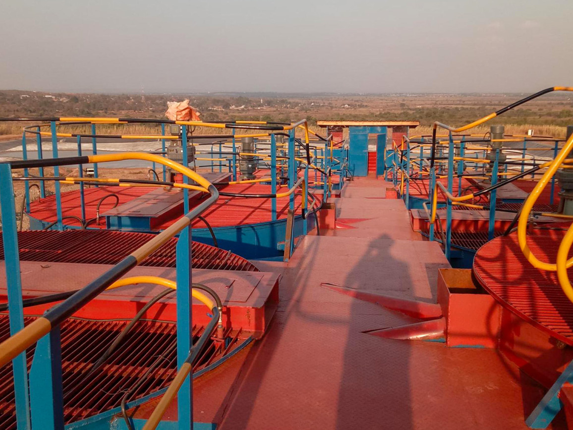 Top of Leach Tank installation